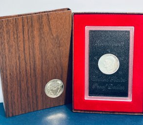 1972-S 40 PERCENT SILVER UNITED STATES EISENHOWER PROOF US DOLLAR  IN BROWN BOX 'BROWN IKE'