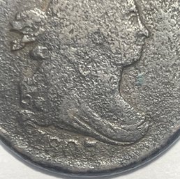 RARE FIND!  1807 DRAPED BUST HALF CENT COIN