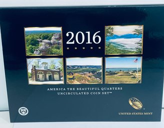 UNITED STATES MINT 2016  AMERICAN THE BEAUTIFUL QUARTERS COINS- UNCIRCULATED COIN SET - IN OGP