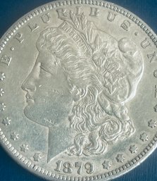 1879-S MORGAN SILVER DOLLAR COIN - SEMI-KEY DATE!