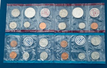 LOT (2) 1969 US MINT UNCIRCULATED COIN SETS-40 PERCENT SILVER HALF DOLLARS-DENVER & PHILADELPHIA MINTS- NO