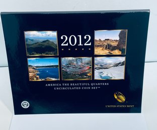 UNITED STATES MINT 2012 AMERICAN THE BEAUTIFUL QUARTERS COINS- UNCIRCULATED COIN SET - IN OGP