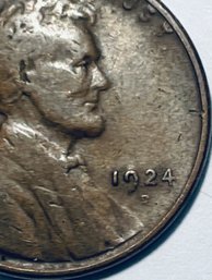 1924-D LINCOLN WHEAT CENT PENNY COIN - KEY DATE!