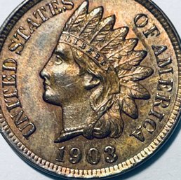 1903 INDIAN HEAD CENT PENNY COIN - RED / UNCIRCULATED!