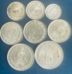 FOREIGN COIN LOT -LOT (8) IRANIAN / PERSIAN 60 PERCENT SILVER COINS - SEE PICTURES