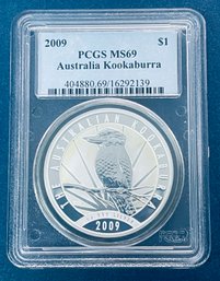2009 AUSTRALIA KOOKABURRA $1 - PCGS GRADED MS 69- SOME TONING