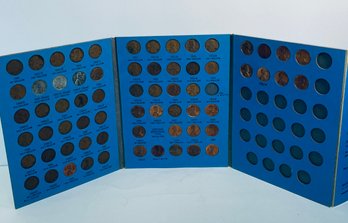 LOT (66) LINCOLN  WHEAT  & MEMORIAL CENT PENNY COIN COLLECTION - 1941-1962- IN WHITMAN ALBUM