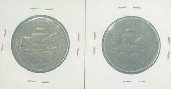 1892 & 1893 COLUMBIAN EXPOSITION US COMMEMORATIVE SILVER HALF DOLLAR COINS