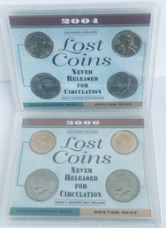 LOT (2) 2004 & 2006 LOST COINS COLLECTION - NEVER RELEASED FOR CIRCULATION - PHILADELPHIA & DENVER MINTS