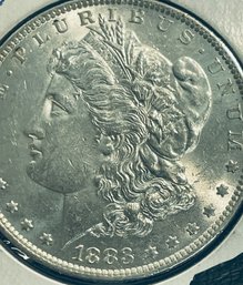 1883-O MORGAN SILVER DOLLAR COIN - IN FLIP - BU/ BRILLIANT UNCIRCULATED!