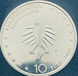 GERMAN 10 EURO 90 PERCENT SILVER PROOF COIN