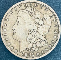 1891-O MORGAN SILVER DOLLAR COIN