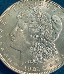 1921 MORGAN SILVER DOLLAR COIN - BU / BRILLIANT UNCIRCULATED!