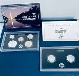 2021 UNITED STATES MINT SILVER PROOF COIN SET IN BOX