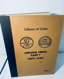 LOT (70) LINCOLN WHEAT CENT PENNY COINS IN LIBRARY OF COINS ALBUM - 1909-1940