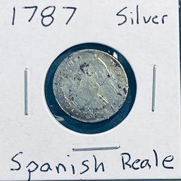 1787 SPANISH SILVER REALE COIN