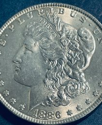 1886 MORGAN SILVER DOLLAR COIN- BU/ BRILLIANT UNCIRCULATED!