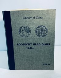 LOT (47) ROOSEVELT .900 SILVER DIME COINS -1946-1963 - IN LIBRARY OF COINS ALBUM - $4.75 FV