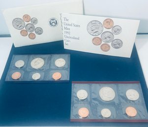 1992 UNITED STATES MINT UNCIRCULATED COIN SET - P & D MINTS - 12 COIN SET