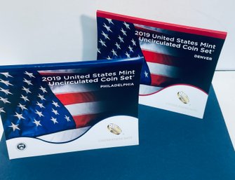 2019 United States P & D Mint Uncirculated Coin Set In Original Government Packaging