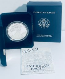 2003 SILVER AMERICAN EAGLE PROOF .999 ONE TROY OUNCE DOLLAR COIN IN BOX & CASE!