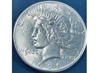 1926 SILVER PEACE DOLLAR COIN