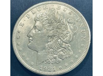 1921-D MORGAN SILVER DOLLAR COIN - BU / BRILLIANT UNCIRCULATED!