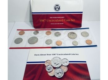 1987 UNITED STATES MINT UNCIRCULATED COIN SET - P & D MINTS - 12 COIN SET