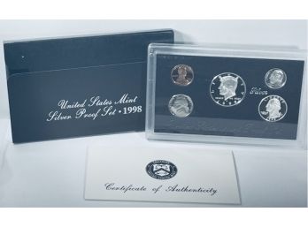 1998 UNITED STATES MINT SILVER PROOF COIN SET IN BOX