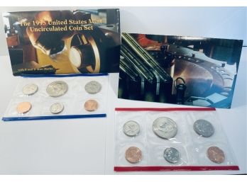 1995 UNITED STATE MINT UNCIRCULATED COIN SET - BOTH PHILADELPHIA & DENVER MINTS - IN ORIGINAL OGP