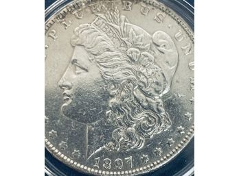 1897 MORGAN SILVER DOLLAR COIN