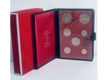1972 ROYAL CANADIAN MINT PROOF COIN SET IN LEATHER DISPLAY CASE & OGP