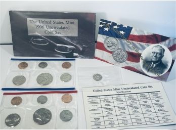 1996 UNITED STATE MINT UNCIRCULATED COIN SET - BOTH PHILADELPHIA & DENVER MINTS - IN ORIGINAL OGP