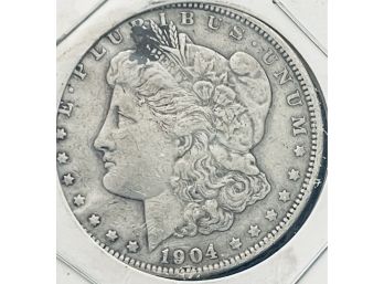 1904 MORGAN SILVER DOLLAR COIN