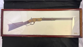 1972  Artwork By Oleg Stavrowsky From Peterson Galleries Winchester Model 1866 Caliber .44 -- LOOK IT UP!