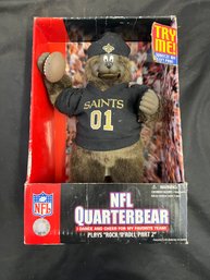 2001 Saints NFL Quarter Bear Still In Packaging  -- Tested And Working