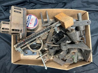 Box Of Assorted Scrap Metal, Nails, And Other Items