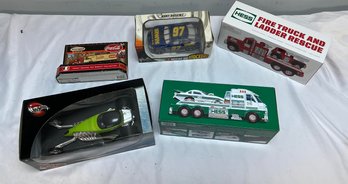 C. 2000 Toy Vehicles, Hess, Nascar, Hot Wheels, And Coca Cola
