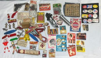 Lot Of Antique Children's Toys, Hair Accessories, And Other Miscellaneous Items