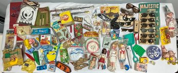 Lot Of Antique Children's Toys, Sunglasses, Dolls, And Other Miscellaneous Items