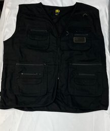 HQ Issue Black Military Style Vest, 4XL, 60 Cotton 40 Polyester