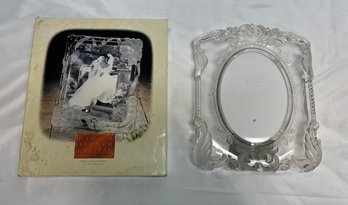 Two Crysal Picture Frames, Fifth Avenue Crystal Narcissus Picture Frame 8' X 10' , Mikasa?