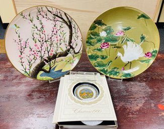 Pretty Oriental Inspired Decorative Plates