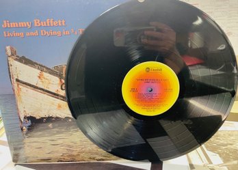Nice Vinyl Album Jimmy Buffett Living And Dying In 3/4 Time