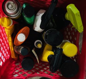 Good Amount Of Car Care / Car Cleaning Supplies In Milk Crate