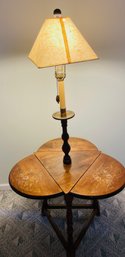 3 Drop Leaf Table With Lamp Attached