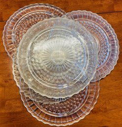 5 Matching Glass Platters - Perfect Fpor Your Fancy Dinner Parties!