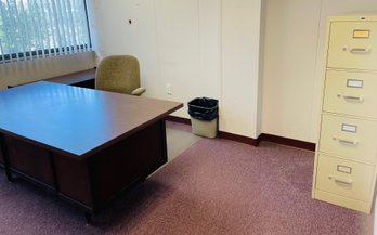 Office Furniture - Wooden Desk And Chair, Side Table And More