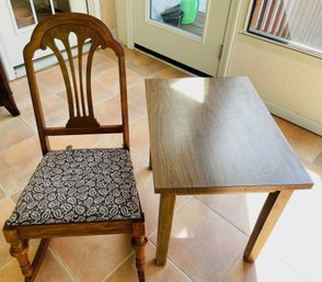 Wooden Table And Chair