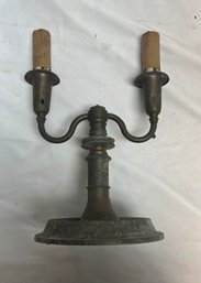 Candle-holder Like Light Fixture, The Miller Company, Heavy, Solid Metal